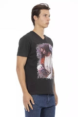 Trussardi Action Black Cotton Men T-Shirt