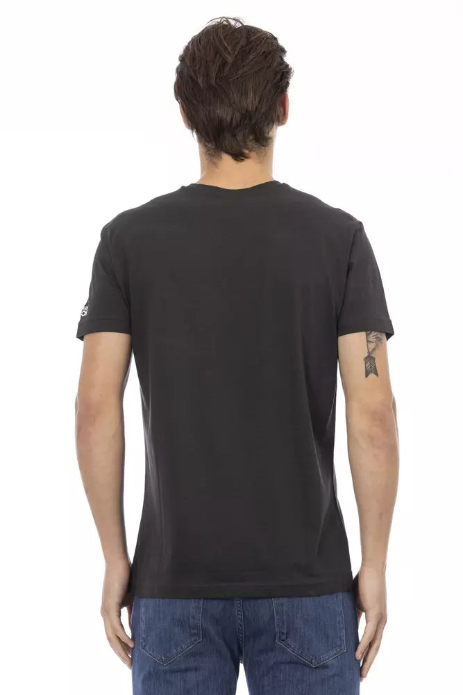 Trussardi Action Black Cotton Men T-Shirt