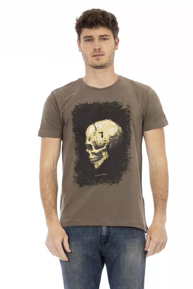 Trussardi Action Brown Cotton Men T-Shirt