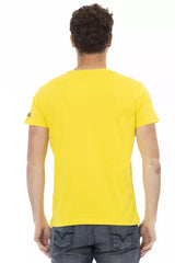 Trussardi Action Yellow Cotton Men T-Shirt