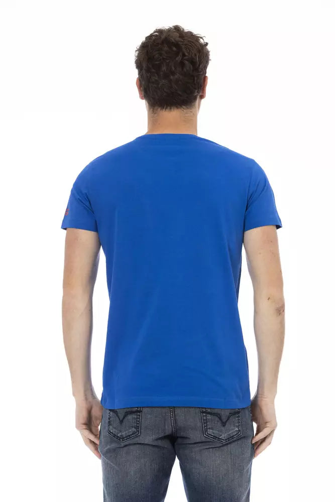 Trussardi Action Blue Cotton Men T-Shirt