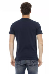 Trussardi Action Blue Cotton Men T-Shirt