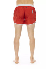 Bikkembergs Red Polyester Men Swim Short