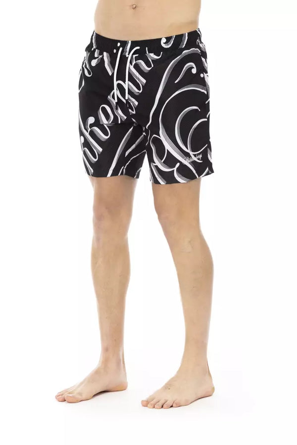 Bikkembergs Black Polyester Men Swimwear