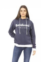 Baldinini Trend Blue Cotton Women Hoodie