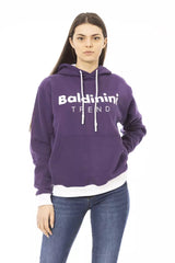 Baldinini Trend Purple Cotton Women Hoodie