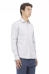 Baldinini Trend Gray Cotton Men Shirt