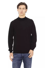 Baldinini Trend Black Fabric Men Sweater