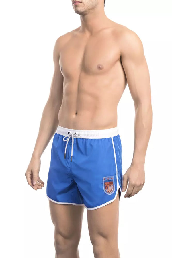 Bikkembergs Blue Polyester Men Swim Short