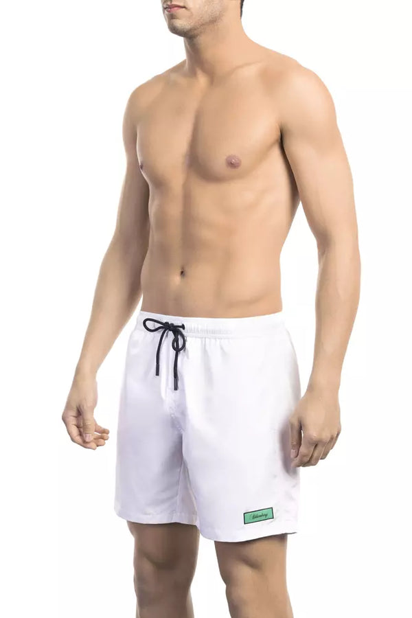 Bikkembergs White Polyester Men SwimShort