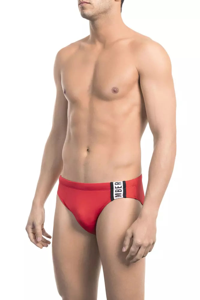 Bikkembergs Red Polyamide Men Swimwear