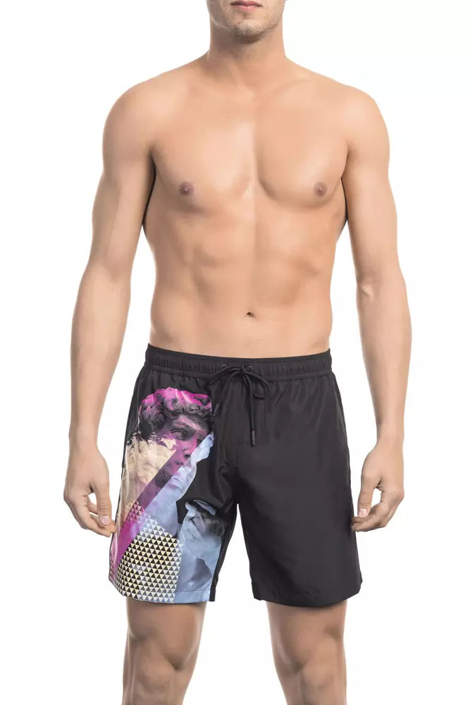 Bikkembergs Black Polyester Men Swim Short