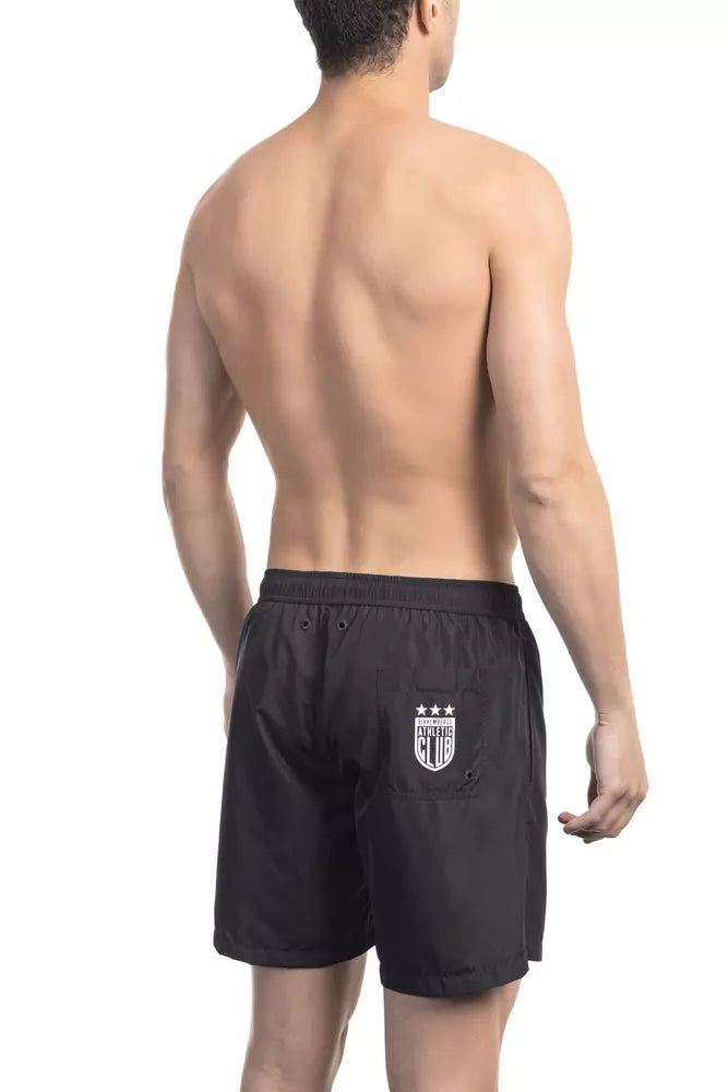 Bikkembergs Black Polyester Men Swim Short