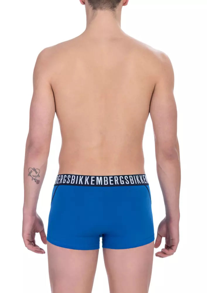 Bikkembergs Blue Cotton Men Underwear Trunk Pack