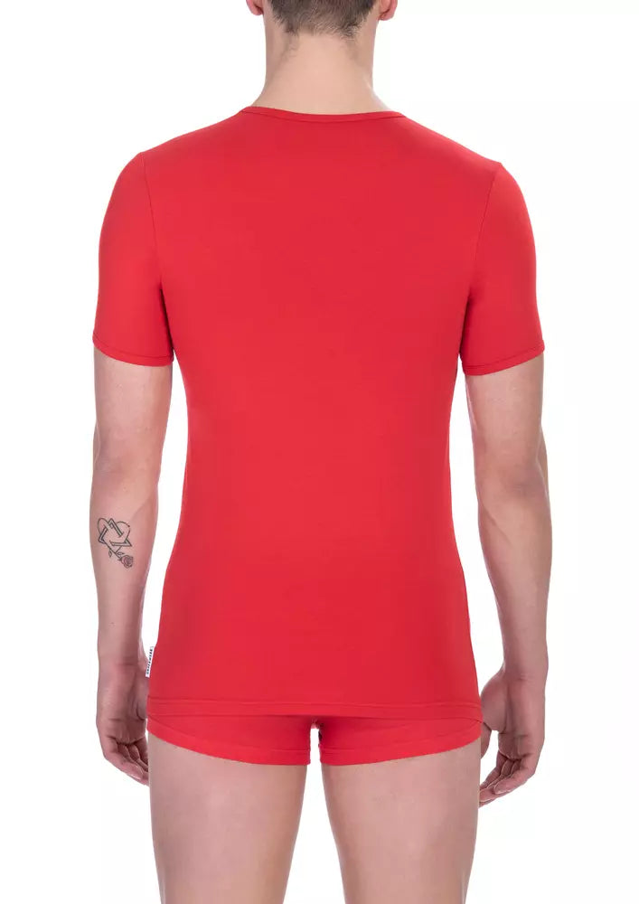 Bikkembergs "Red Cotton Men T-Shirt"