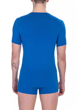 Bikkembergs Blue Cotton Men T-Shirt