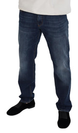 Dolce & Gabbana Chic Blue Washed Denim Pants for Trendsetters