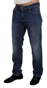 Dolce & Gabbana Chic Blue Washed Denim Pants for Trendsetters