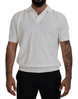 Dolce & Gabbana Ivory White Polo T-Shirt with Classic Elegance