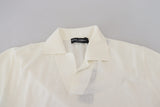 Dolce & Gabbana Ivory White Polo T-Shirt with Classic Elegance