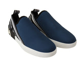 Dolce & Gabbana Elegant Blue & White Loafer Sneakers