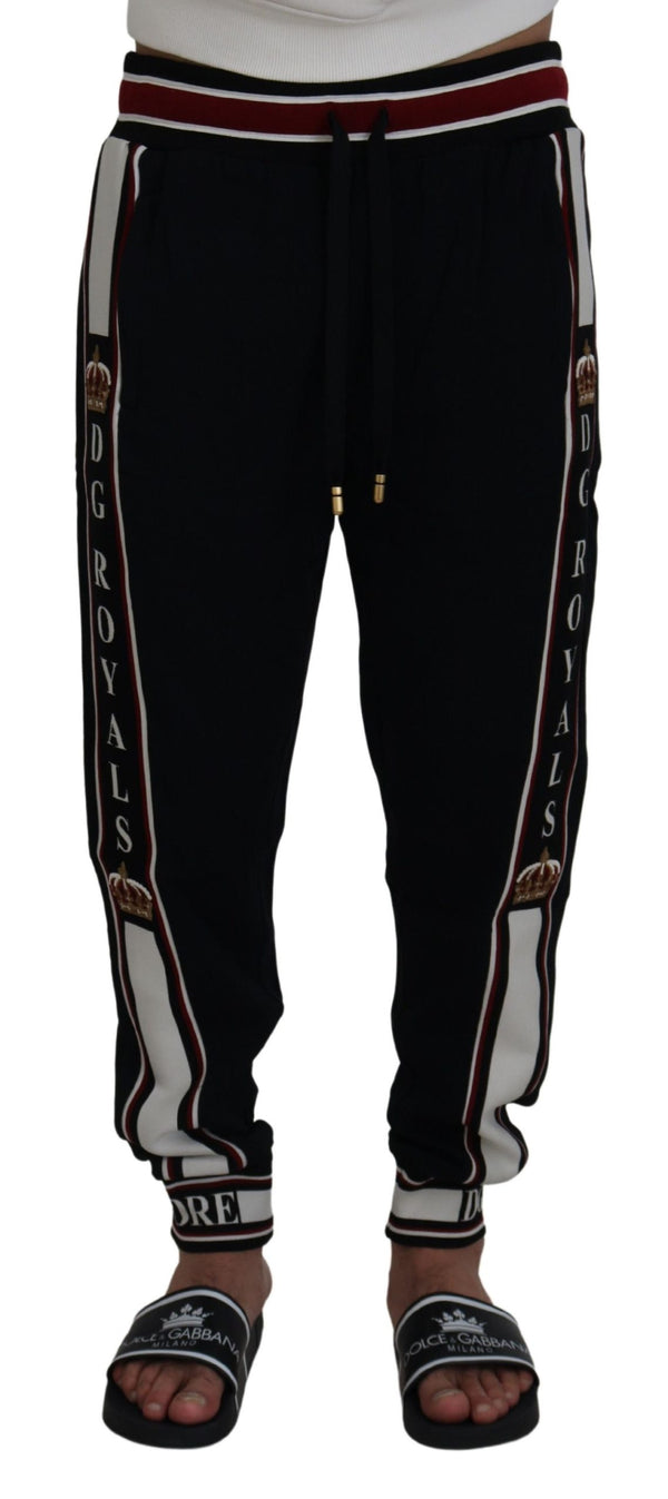 Dolce & Gabbana Sleek Black Cotton Jogger Pants Luxury Collection