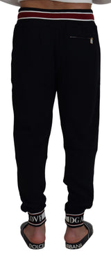 Dolce & Gabbana Sleek Black Cotton Jogger Pants Luxury Collection