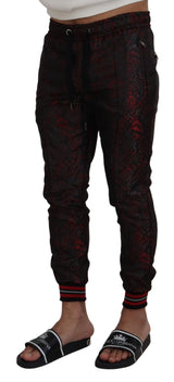 Dolce & Gabbana Elegant Red Jogger Pants for Men