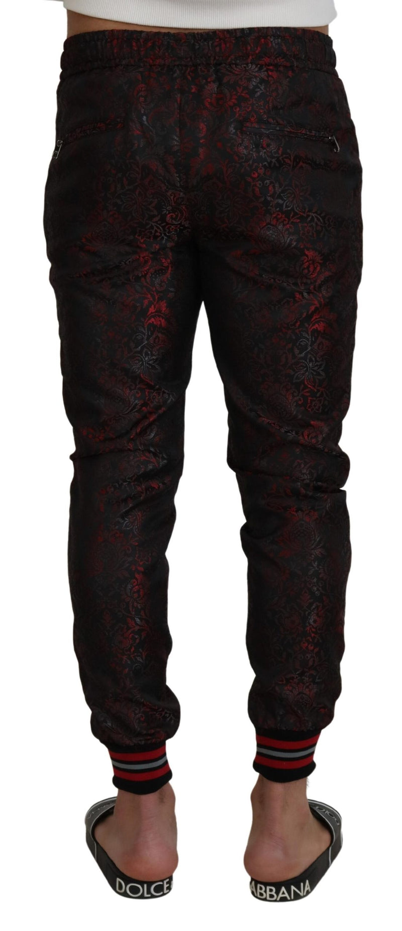 Dolce & Gabbana Elegant Red Jogger Pants for Men