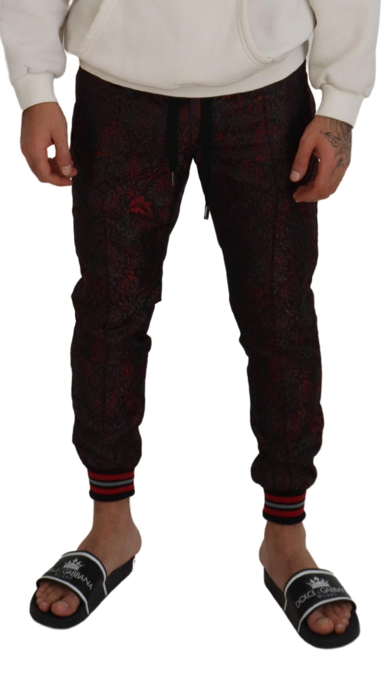 Dolce & Gabbana Elegant Red Jogger Pants for Men