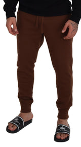 Dolce & Gabbana Elegant Brown Cashmere Jogger Pants