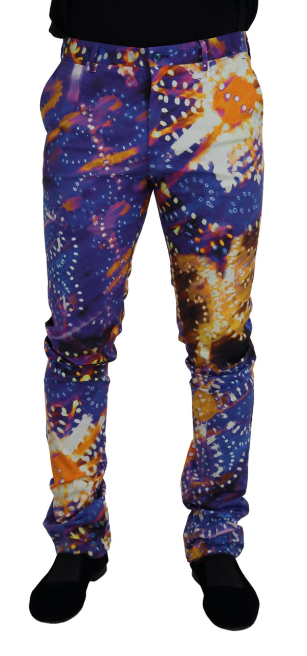 Dolce & Gabbana Elegant Luminary Printed Denim Pants