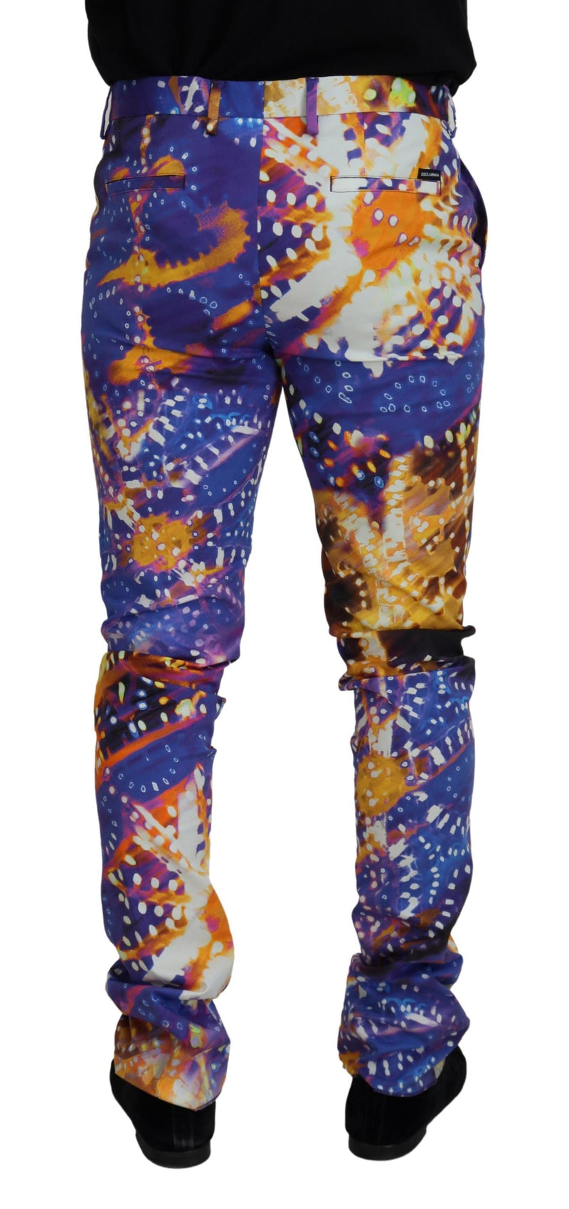 Dolce & Gabbana Elegant Luminary Printed Denim Pants