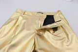 Dolce & Gabbana Elegant Gold Cotton Stretch Pants