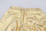 Dolce & Gabbana Elegant Gold Cotton Stretch Pants