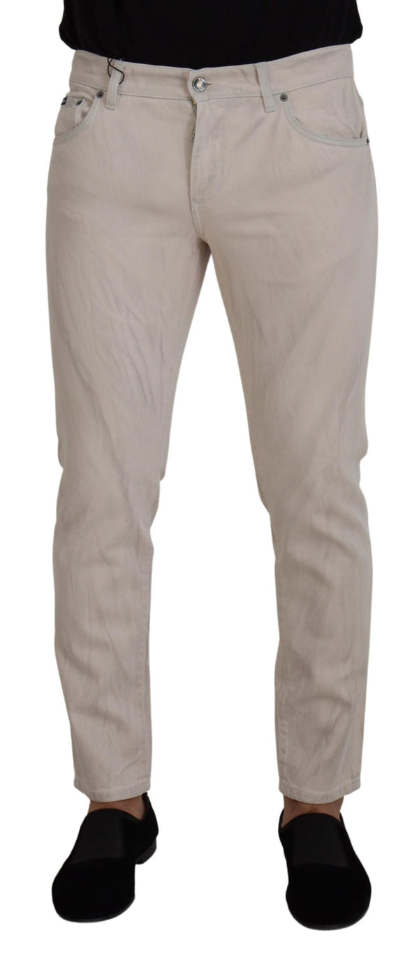 Dolce & Gabbana Chic Off White Denim Pants