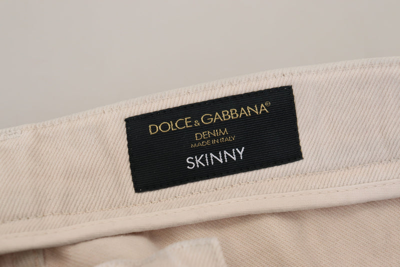 Dolce & Gabbana Chic Off White Denim Pants