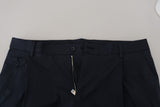 Dolce & Gabbana Elegant Blue Cotton Stretch Pants