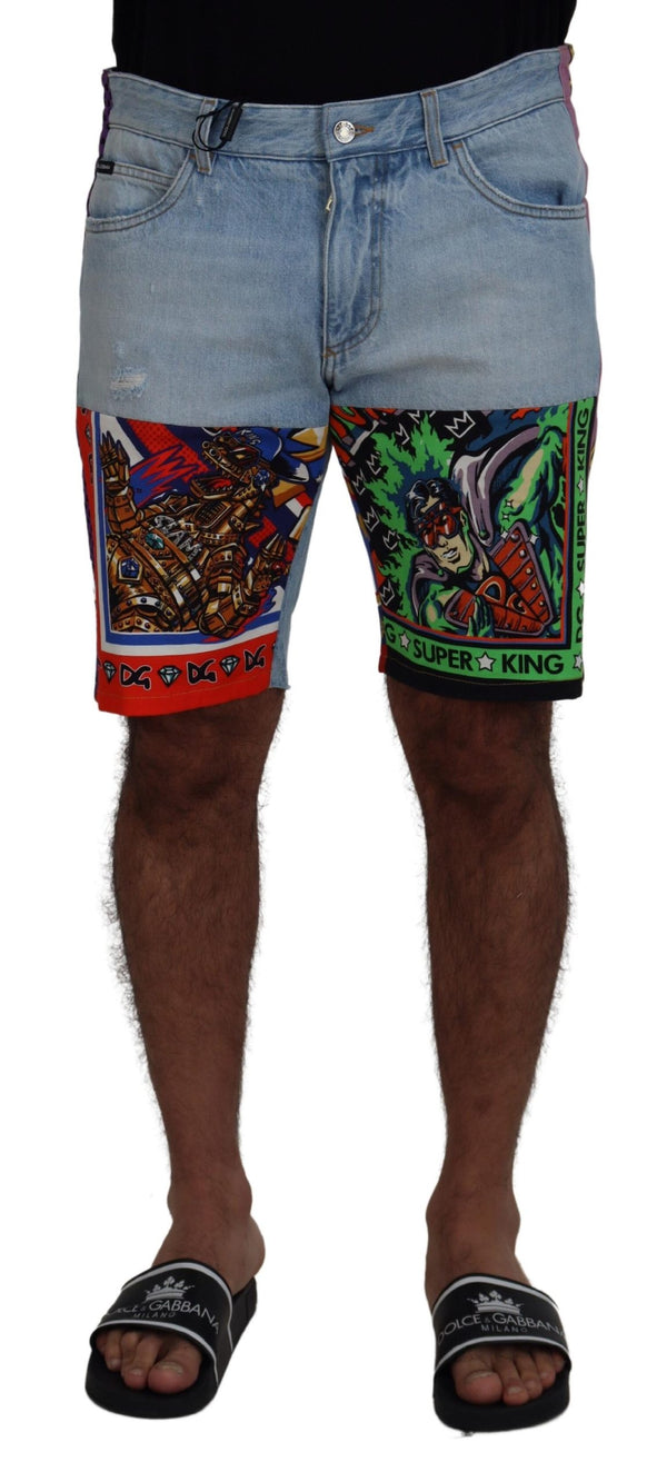 Dolce & Gabbana Multicolor Cotton Designer Shorts for Men