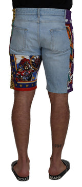 Dolce & Gabbana Multicolor Cotton Designer Shorts for Men