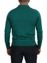 Dolce & Gabbana Elegant Cashmere Silk Green Pullover Sweater