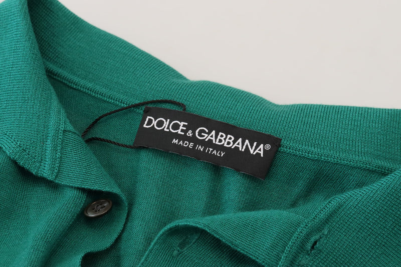 Dolce & Gabbana Elegant Cashmere Silk Green Pullover Sweater