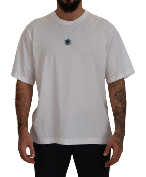 Dolce & Gabbana Elegant White Cotton Crewneck T-Shirt