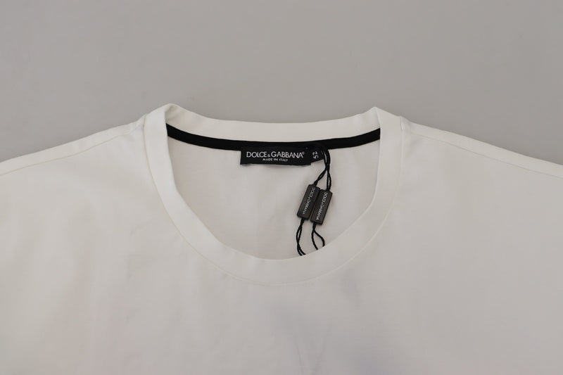 Dolce & Gabbana Elegant White Crewneck Cotton Tee