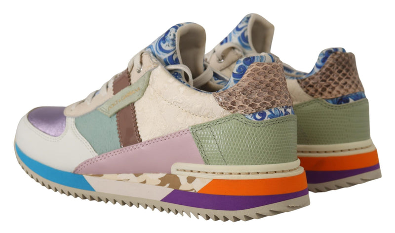 Dolce & Gabbana Elegant Multicolor Patchwork Sneakers