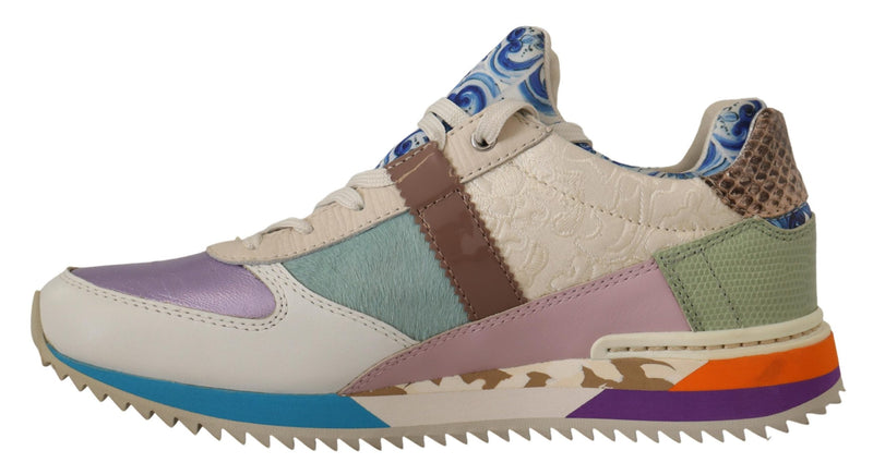 Dolce & Gabbana Elegant Multicolor Patchwork Sneakers