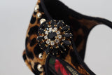 Dolce & Gabbana Chic Leopard Ankle Strap Sandal Heels