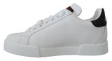 Dolce & Gabbana Chic White Portofino Leather Sneakers