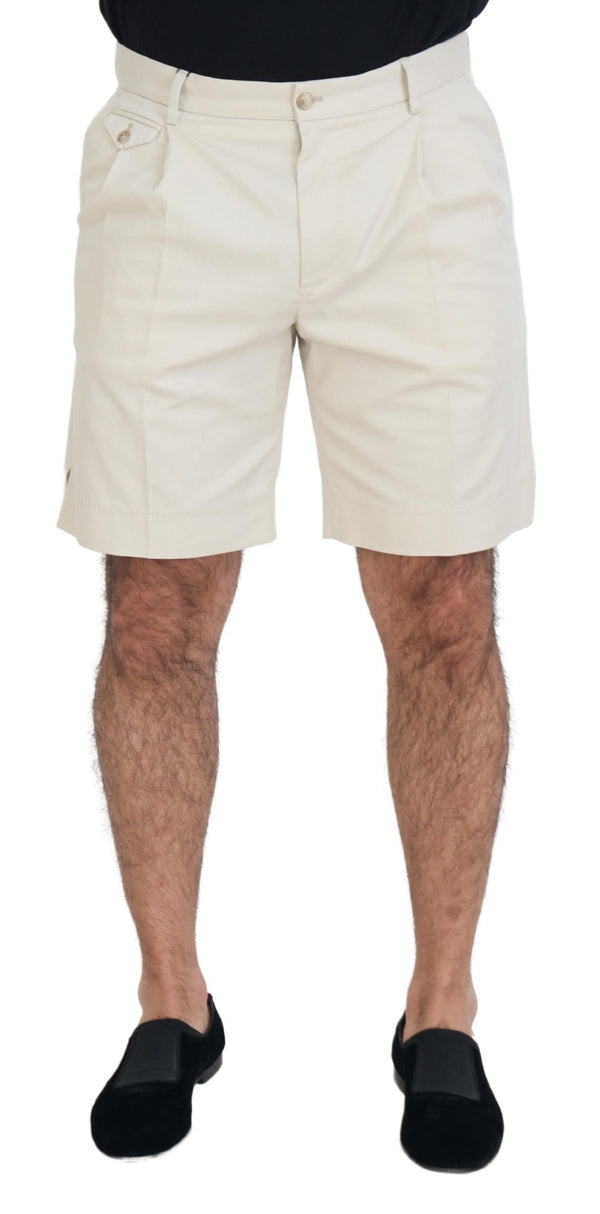 Dolce & Gabbana Elegant White Chino Shorts - Summer Essential