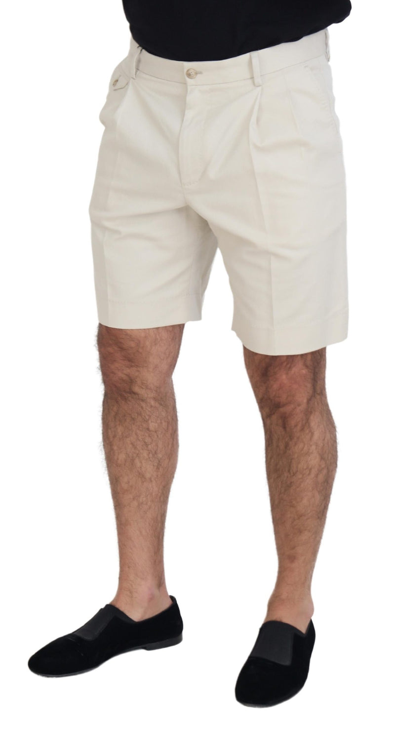 Dolce & Gabbana Elegant White Chino Shorts - Summer Essential